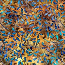 QT FABRICS - TROPICALIA par Dan Morris 28191.A Leaf Vine Blue