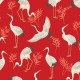 MAKOWER UK - Tissu Patchwork MICHIKO 2331-R Cranes Red