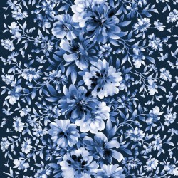 Tissu SILVER JUBILEE par Maywood Studio MAS2502.N Floral Stripe Border