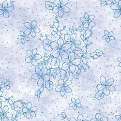 Tissu SILVER JUBILEE par Maywood Studio MASM2507.UW Floral Dots Metallic