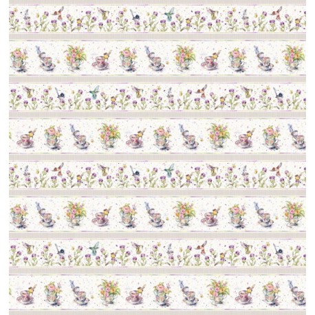 PB TEXTILES - FLOWERS & FEATHERS par Sillier Than Sally Designs 4470.MU