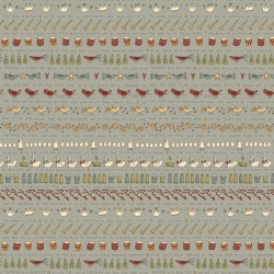 HENRY GLASS FABRICS - ON THE 12th DAY par Anni Downs 2488.11 Blue Song