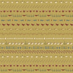 HENRY GLASS FABRICS - ON THE 12th DAY par Anni Downs 2488.66 Green Song