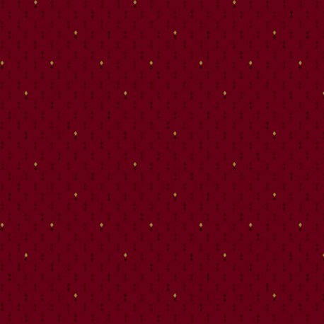 HENRY GLASS FABRICS - FARMHOUSE CHRISTMAS par Kim Diehl 9680.88 Red Tiny Diamond Rows