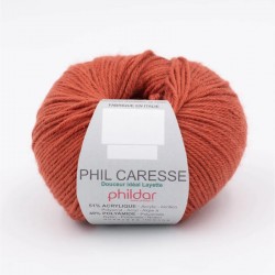 PHILDAR Fil à tricoter PHIL CARESSE Tomette