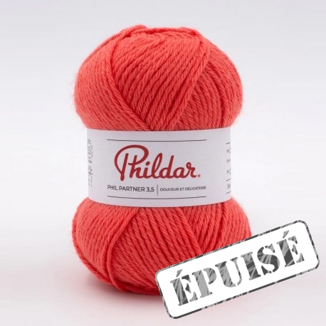 PHILDAR Fil à tricoter PARTNER 3,5 Corail