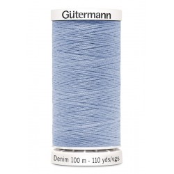 Fil Spécial Jeans GÜTERMANN DENIM 100m 6140 Bleu ciel