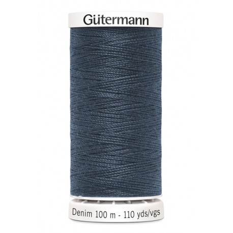 Fil Spécial Jeans GÜTERMANN DENIM 100m 7635 Bleu gris