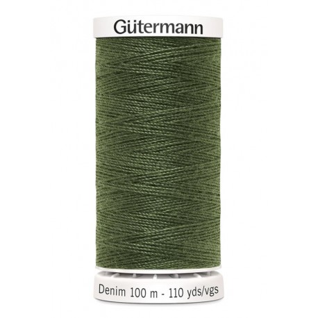 Fil Spécial Jeans GÜTERMANN DENIM 100m 9250 Vert olive