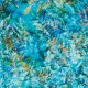 PERIWINKLE par Dan Morris 28629.Q Large Leaves Turquoise