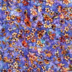 PERIWINKLE par Dan Morris 28630.V Leaves Branches Violet