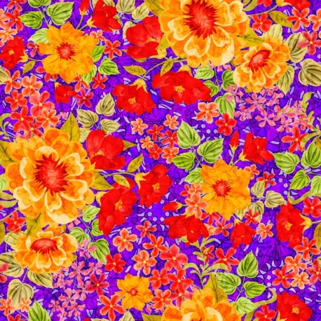 AMBIANCE par Dan Morris 28607.V Large Floral Violet
