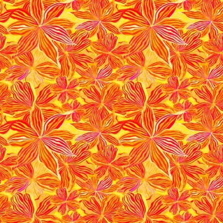 AMBIANCE par Dan Morris 28610.O Zebra Floral Orange