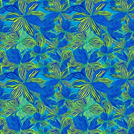 AMBIANCE par Dan Morris 28610.Q Zebra Floral Blue