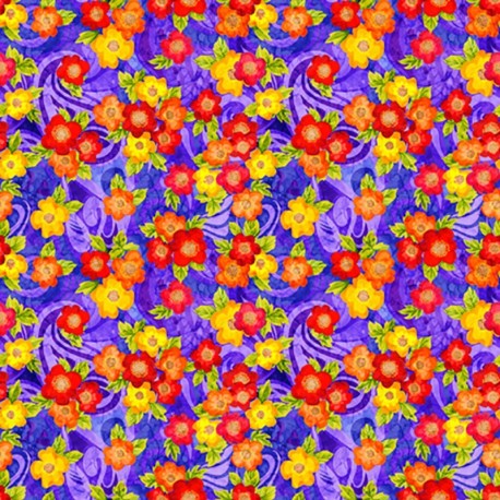 AMBIANCE par Dan Morris 28614.V Small Floral Violet