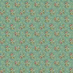 OAK ALLEY par Di Ford-Hall 9929.T Floral Sprigs Turquoise